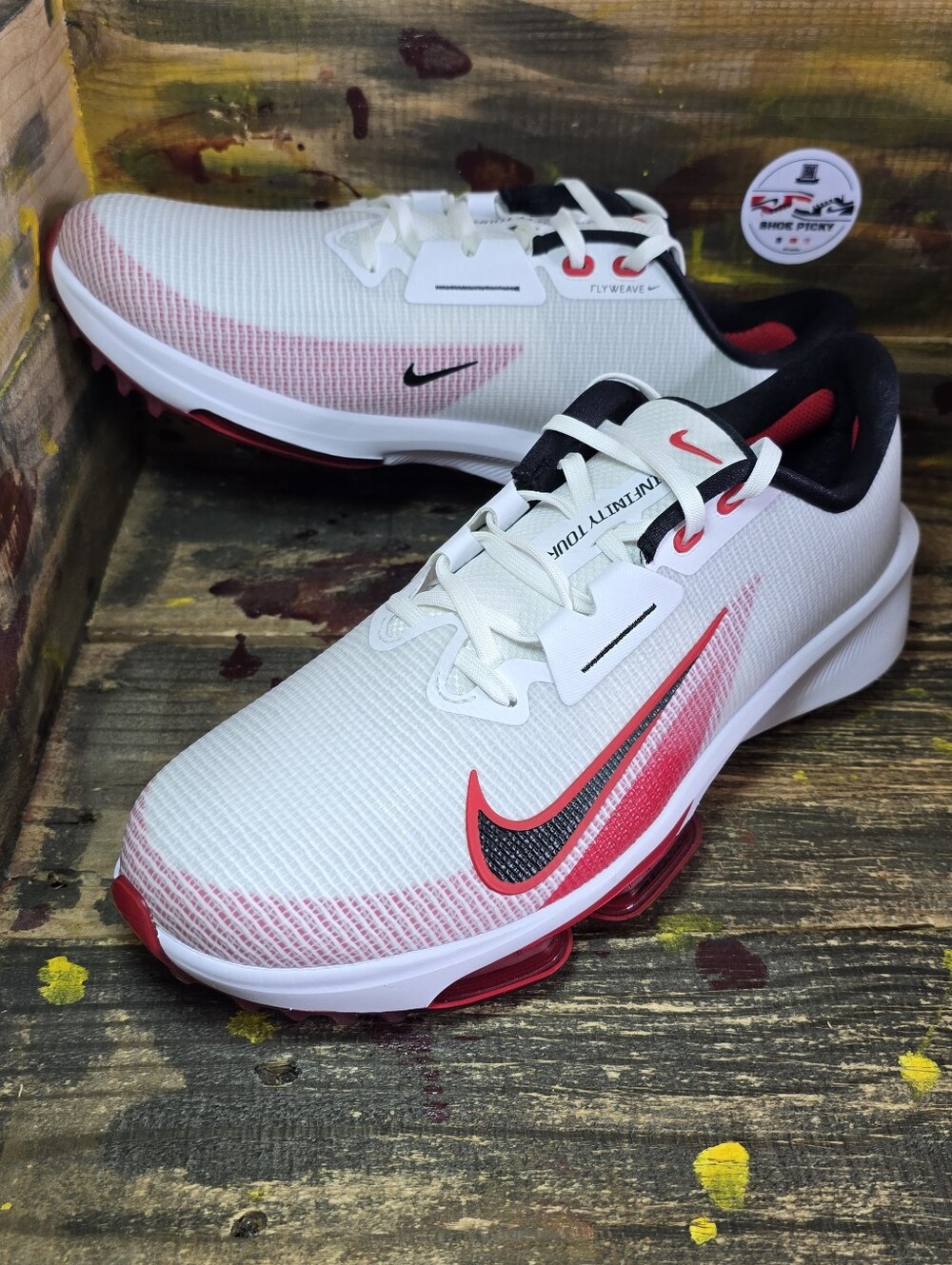 Nike Air Zoom Infinity Tour 2 Mens Size 12 Golf White University Red FD0217-101